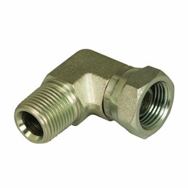 Apache 39005075 3/8" Male Pipe x 3/8" Female Pipe Swivel 90° Hydraulic Adapter (Style 1501)