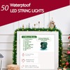 15.4ft Pre-Lit Christmas Garland with Lights – 50 LED Lighted