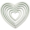 PME PNH2 Heart Cutters, Set of 6, White, 11 x