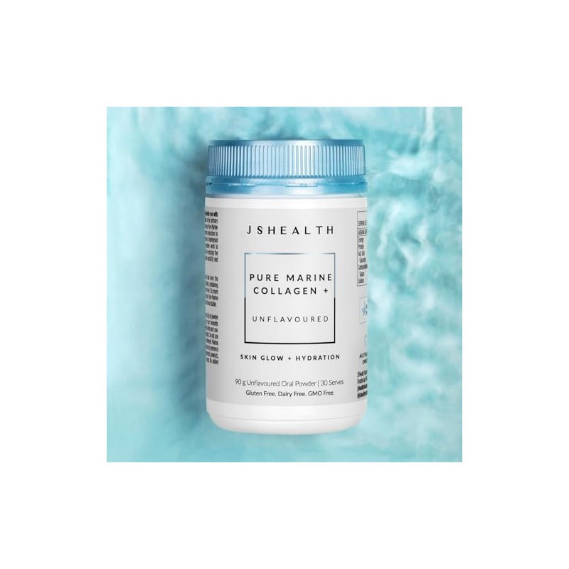 JSHealth Pure Marine Collagen Powder - Unflavoured, 90g / 30