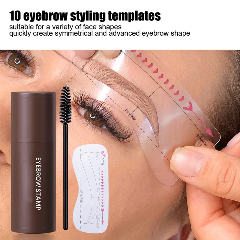 Eyebrow Stamp Set, Durable Waterproof Eyebrow Powder Set, Brow Stamp