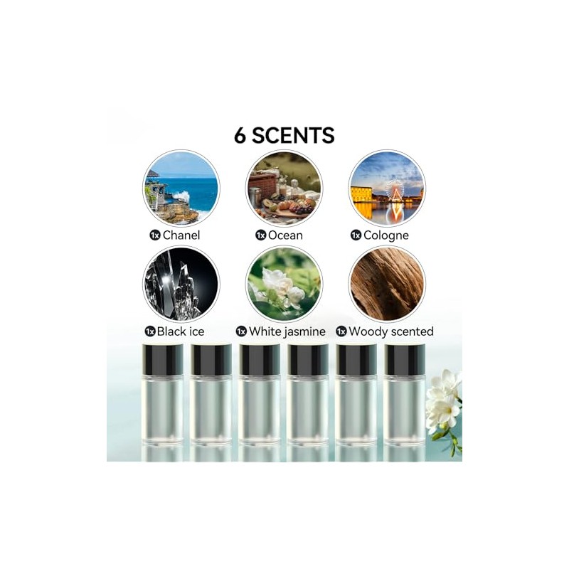 Smart Car Air Freshener & Essential Oil Diffuser with 6