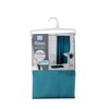 Douceur d'Intérieur, Essencia Teal Polyester Shower Curtain with Hooks (180
