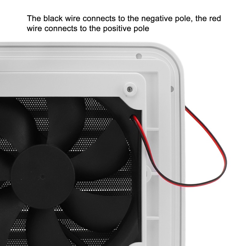 RV Side Vents 12V White Unidirectional Dustproof Strong Wind Cooling