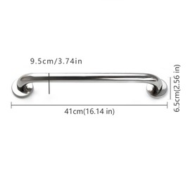304 Stainless Steel 16-Inch Grab Bars for Bathtubs and Showers - Shower Grab Bar for Elderly & Disabled. Anti-Slip, Assist in Getting Up, Maintain Balance. Safety Bars for Showers and Walls.