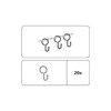 GARDINIA Rope Hooks for Rope Tensioning Fittings, for Hanging Curtains