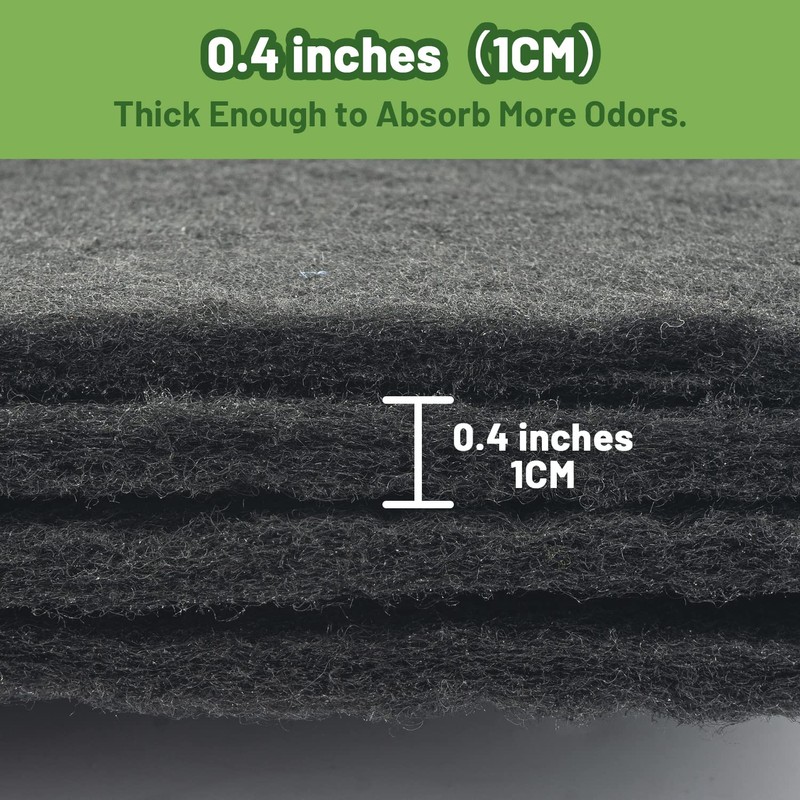 10 Pack Cat Litter Box Charcoal Filters Replacement Carbon Odor