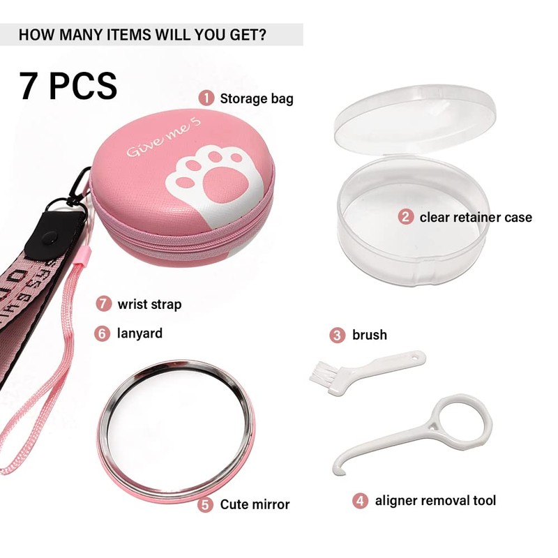 Gxamz Orthodontic Retainer Case with Organizer Bag Aligner Retainer Travel