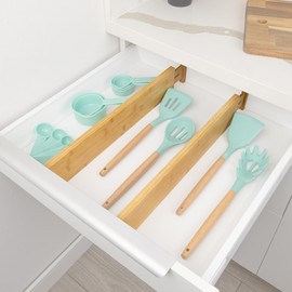 Smart Design 2-Pack Bambo Drawer Dividers