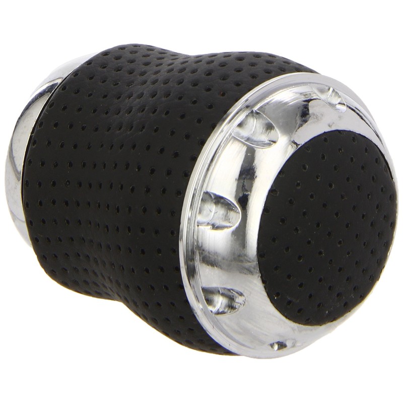 Carpriss 72512792 Leather Gear Knob – Aluminium/Black
