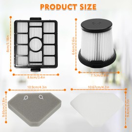 HUAREW BU3523 BU3120 HEPA Filter Replacement Compatible with Shark BU3120 BU3523 Clean Lightweight Cordless Stick Cleaner, for Shark Clean Lightweight Cordless Cleaner Portable Handheld