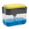 EZONEDEAL Kitchen Dish Soap Dispenser and Sponge Holder for Sink