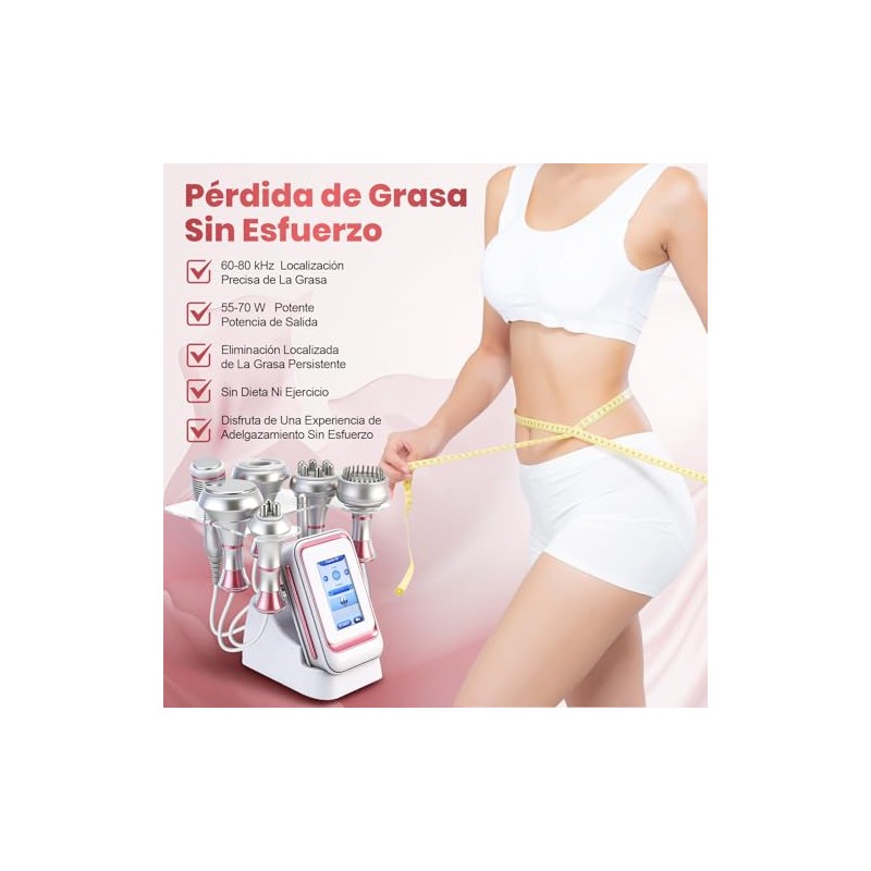 6 En 1 Máquina de Belleza, 80K Cavitación RF, Eliminación