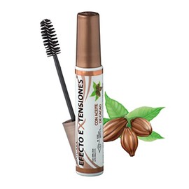 Cacao (antiquiebre) y Fibras alargadoras Efecto Extensiones Rimel Maximus Colour Mascara para pestañas