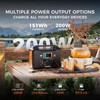 Flashfish 200W Portable Power Station 151Wh, 400W Peak Solar Generator