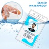 6 Pack Badge Holders - Plastic Card Holder for Lanyard,