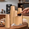 pafnisoin Paper Cups Brown Pack of 100 Coffee Cups Paper