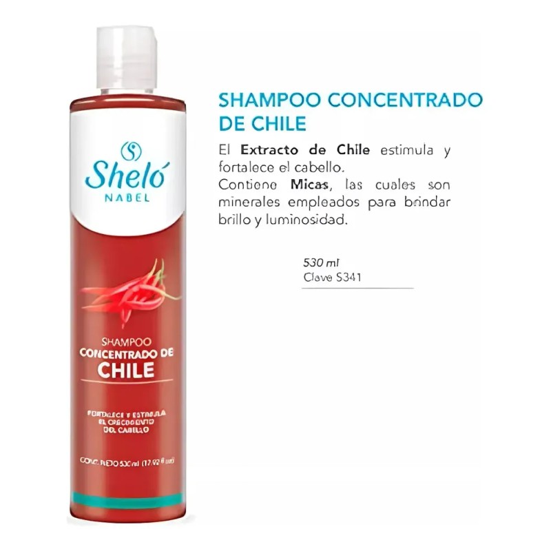 Shampoo Concentrado Shelo Nabel Crecimiento Chile 530ml