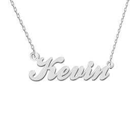GR35Z9 Kevin Name Necklace Silver for Women Dainty Letter Pendant Jewelry Necklace for Mother