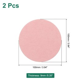 PATIKIL 2Pcs Diatomite Coasters, 3.9" Round Instant Drying Water Absorbing Stone Tray Diatomaceous Coasters Set of 2 for Desk Cups Drinks Cosmetic Bottles Soap, Pink