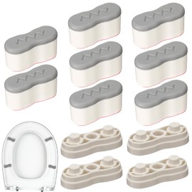 8 Pcs Toilet Seat Bumpers, Self Adhesive Bidet Toilet Seat Riser Toilet Seat Stabilizer, Bidet Attachment Universal For Buffer Toilet Lid Rubber Bumpers(8)