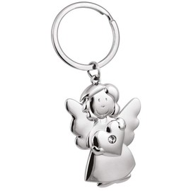 SILBERKANNE Angel Keyring 8 x 4 x 1 cm Premium Silver Plated Elegant Silver Plated in Top Workmanship Ready to Give as a Gift with Stylish Gift Packaging, silver