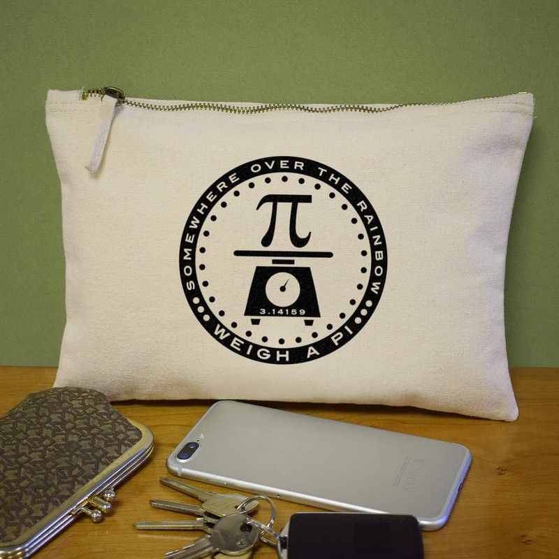'Weigh A Pi' Canvas Clutch Bag/Accessory Case (CL00043832)