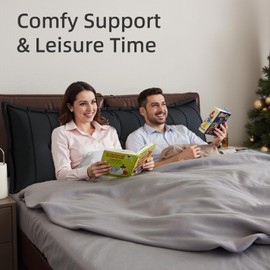 LELEFIDO Headboard Pillow Bed Rest Reading Pillow for Sitting in Bed Backrest Bolster Pillow for Support and Comfortable Position in Bed,Sofa,with Removable Cover