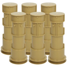 Discount Pool Mart Heavy-Duty Pro Premium Swimming Pool Umbrella Stand with Sleeve and Center Cap | Made in USA | Compatible with Umbrella, Volleyball, Tiki Torch Poles 7-1/2" (6, Tan)