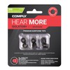 COMPLY Tx-200 Isolation Plus Black Earbud Tips - Assorted x3