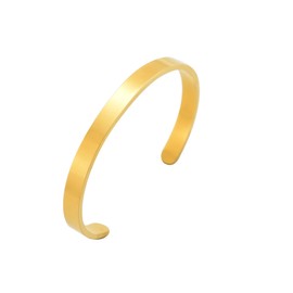 JotCa Gold Bracelets for Women, 18K Gold Plated Plain Bangle Bracelets Stainless Steel Dainty Cuff Bracelets for Women Jewelry