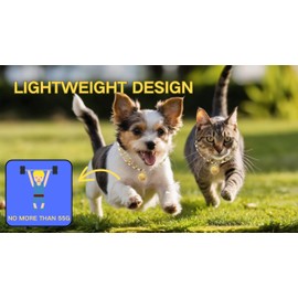 Cwyza Gold Dog Chain Collar with Bell – Lightweight Metal Pet Necklace, 1/2 Inch Wide Link Chain, Stylish Decoration & Gift for Dogs & Cats(Gold, M)