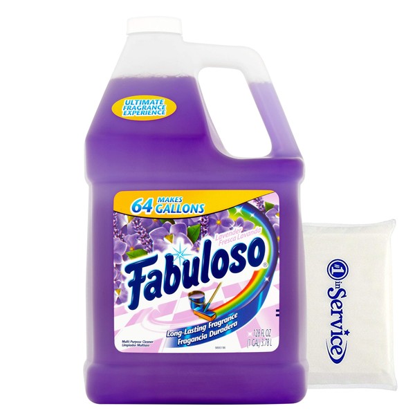 Number 1 In Service Fabuloso Makes 64 Gallons Lavender Purple Liquid Multi-Purpose Professional Household Non Toxic Fabolous Hardwood Floor Cleaner Wallet Tissue pack