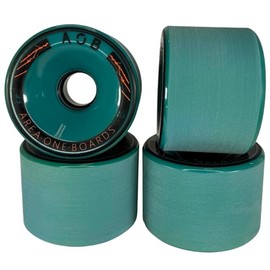 AOB Premium Longboard/Cruiser 2K Wheels (4 Pieces) Set Concentricity Calibrated Brushed Polished (Blue 74 x 52 mm 83A)