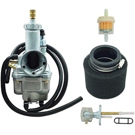 Carburetor for KAWASAKI BAYOU 220 KLF220 1988-1998,Bayou 250 KLF250 Carb 2003-2011 with air Filter and Fuel Gas Petcock Valve Switch