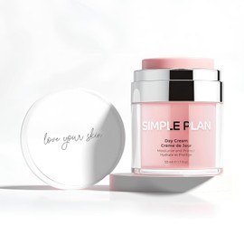 SIMPLE PLAN Crema de día hidratante diaria con ácido hialurónico y ceramidas, crema de día avanzada sin fragancia para pieles sensibles, ligera, no grasa para hombres y mujeres (1.7 fl oz)