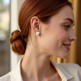 100 Pcs White Anti-Pain Earring Back Pads Silicone Cushion for Clip on Earrings, Earring Backs and Findings, Jewelry Findings