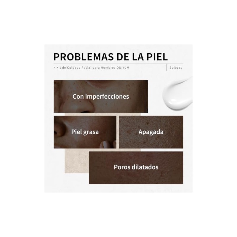 Kit Cuidado Facial Hombres 5 Piezas, Regalo Refrescante y No