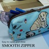 LParkin Cute Pug Dog Canvas Pencil Case Canvas Pen Bag