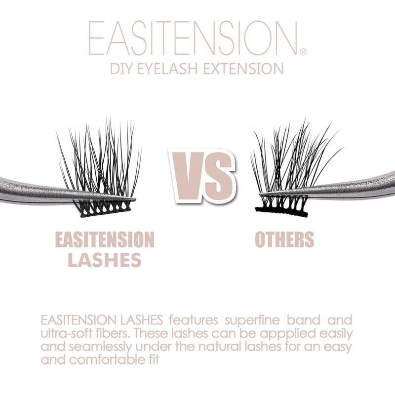 DIY Eyelash Extension, 3D Effect Glue Bonded Band Individual Lash