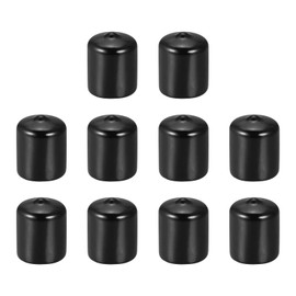 DMiotech 10pcs 21mm ID Black Screw Protection Rubber End Caps Bolt Covers Screw Bolts for Furniture Pipe