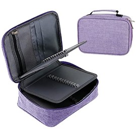 HONGHCL Bolsa Lápices - 72 Ranuras Estuche para Lapices de Gran Capacidad, Desmontable Portable Lápiz Bag, Bolsa Guarda Lápices Organizador para Uso Múltiple (Violeta)