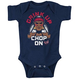 Rookie Wear by Smack Apparel Atlanta Baseball Fans. Drink Up Chop On! Navy Onesie (NB-18M) (Onesie, 18 Month)