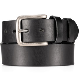 WOLFANT Men's 38mm Casual Jean Belt,100% Real Solid Full Grain Leather