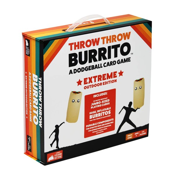 Throw Throw Burrito by Exploding Kittens: Extreme Outdoor Edition - A Dodgeball Card Game - Family-Friendly Party Games - Card Games for Adults, Teens & Kids