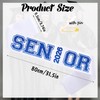 6PCS White Senior 2026 Sashes with Royal Blue Glitter Printing