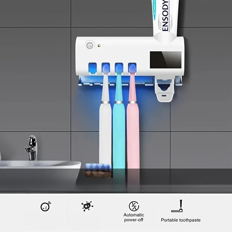 Smart UV Toothbrush Sterilizer & Holder with Auto Shutoff -