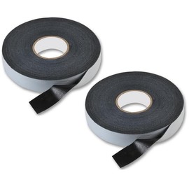 RosenetSys Rubber 19mm Stretch Wrap Amalgamating Tape - for repairs, electrical insulation, waterproofing and airtight sealing (Black 10m) (Qty 2)