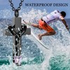 Miity Haiy Birthstones Urn Necklaces for Ashes Crystal Cross Cremation
