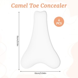 4 Pack Camel Toe Concealer, Y Shape Camel Toe Concealer for Swimsuit, Reusable Silicone Insert for Leggings, Seamless Invisible Cameltoe Cover for Yoga Pants Swimwear Underwear, Transparent